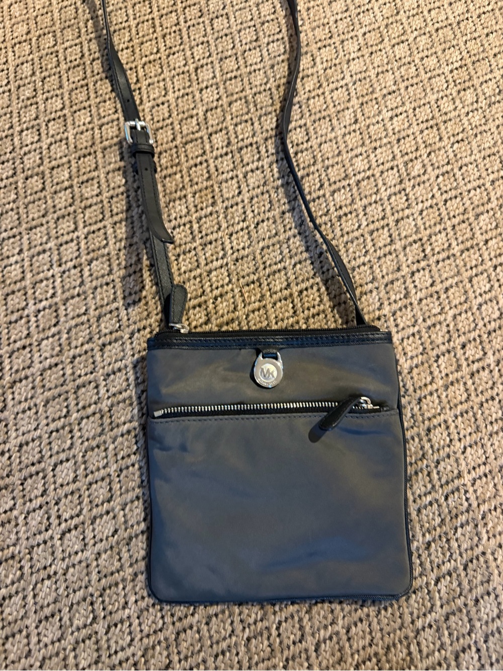 Michael Kors Black Nylon Crossbody Messenger Bag